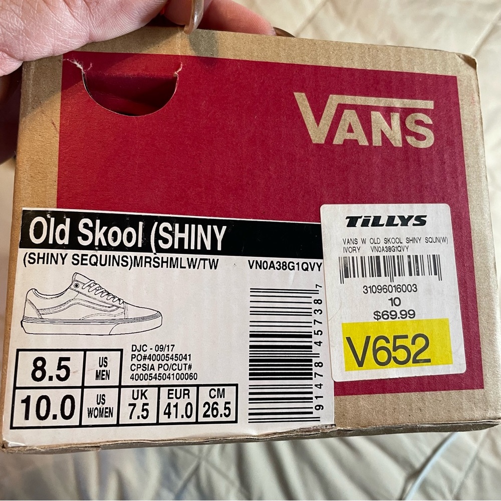 VANS NWT Old School Shiny Sequins - US Women SZ/10 - Picture 7 of 7